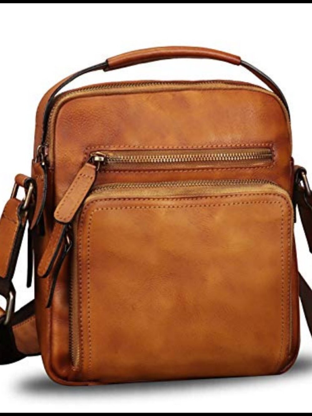 Genuine Leather Messenger Bag Crossbody Satchel for Men